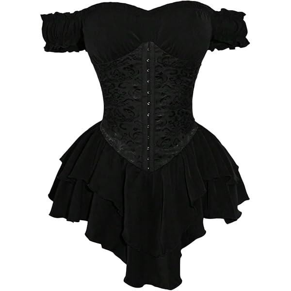 Amazon.com: Corset Dress top Skirt Set Bustier Corsets for Women