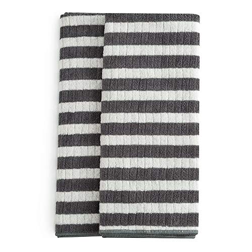 HYER-KITCHEN-Dish-Towels-in-Bamboo-Lattice-Designed-Soft-and-Super-Absorbent-Cleaning-Cloths-Pack-of-8-26-x-18-Inch-Gray-and-White-Grey