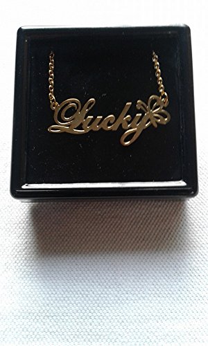 Gold Name Necklace Any Personalized 24k Gold Plated Name Necklace You !