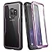 YOUMAKER Crystal Clear Case for Galaxy S9 5.8 inch, Full Body with Built-in Screen Protector Heavy Duty Protection Slim Fit Shockproof Rugged Cover for Samsung Galaxy S9 5.8 inch (2018) - Purple/Black