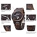 Bewell W065A Lightweight Vintage Wooden Watch Men Quartz Luminous Pointers Wrist Watch (Ebony Wood)