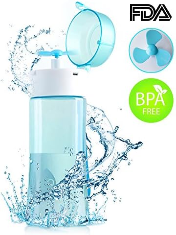Portable Mini Fan Outdoor bottle Mist Sport Beach Camp Fashion Travel Gift,Misting Fan, Hand held Fan, Water Spray Fan, Mini Portable Desk Fan, Personal Cooling Fan for Outdoor
