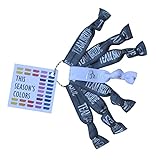 Team Bride & Bride Charcoal & Silver Hair Ties; Bridesmaid, Wedding Helpers, Bachelorette & Shower Party Favors or Gifts Set of 7