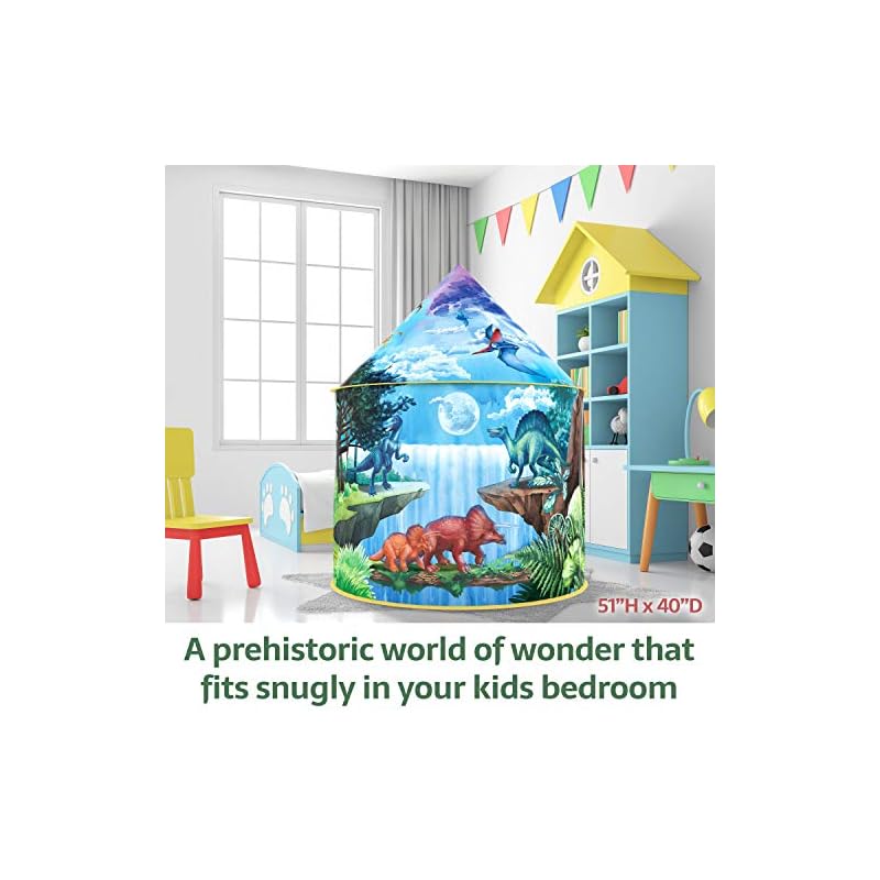 W&O Dinosaur Discovery Youngsters Tent with Roar Button, an