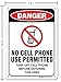 No Cell Phone Use Permitted Sign, Large 10 X 7