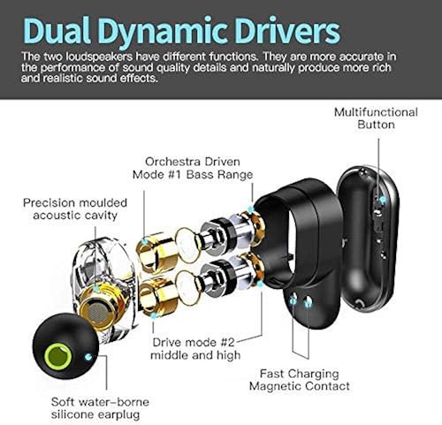 Syllable Wireless Headphones, Bluetooth Headphones 50H Playtime