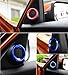 3pcs,for 10th Gen Civic A-Pillar Loudspeaker Decorations Circle Rings,Anodized Aluminum Car Door Audio Speaker Trims,Start/Stop Push Button Cover Ring,for Honda Civic 2016 2017 2018 2019 (Blue)