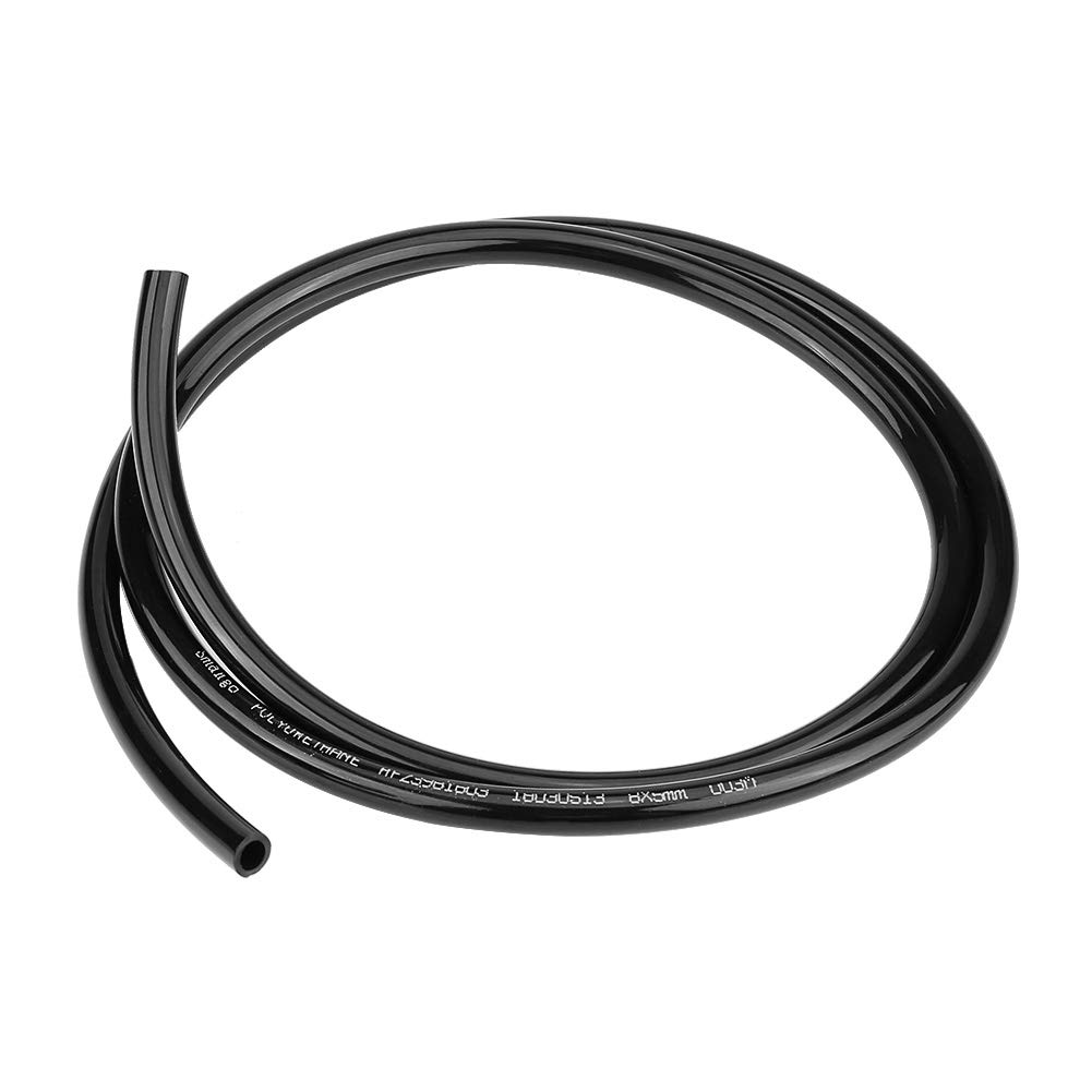 Fydun 1m Black Motorcycle Rubber Fuel Line Hose Petrol Oil Pipe for Motorcycle Universal