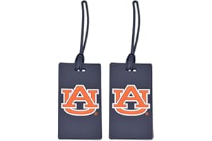 COLLEGIATE PULSE Pack of 2 Auburn Tigers PVC Luggage Tags