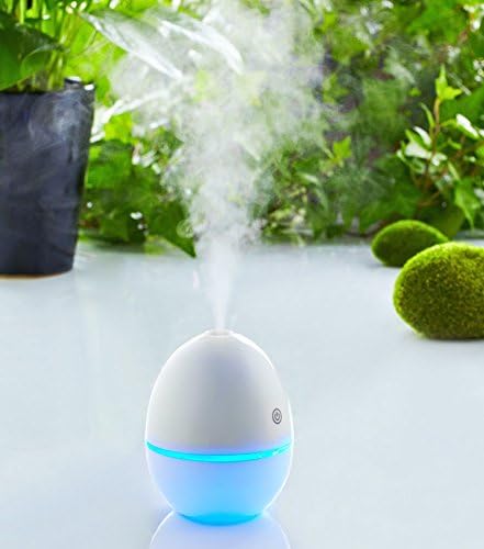 200ML Mini Cool Mist Ultrasonic Humidifier , Aroma Essential Oil Diffuser, Waterless Auto Shut-off Safety Switch and Timer 7 LED Changing Light for Baby Bedroom Office and Car Humidifier Filter