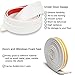 Door Sweep Weather Stripping Self Adhesive Under Door Draft Stopper Sound Proof White 2
