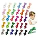 Baby Hair Clips and Bows 2 Inch Fully Lined Tiny Barrettes for Baby Girls Toddler Infants and Kids