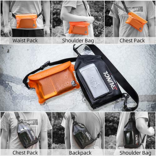 RUNCL Waterproof Pouch, Waist Pack, Chest Bag, Screen Touchable Dry Bag