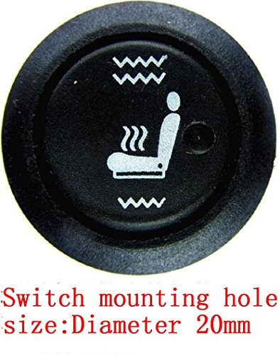WATERCARBON Universal new symbol HI/OFF/LO Switch Built-in Car Heated Seat Heater Pad Car Seat Warmer Covers Kit Uses Carbon Fiber Premium White heating pad 2 Seats - Thumbnail 3