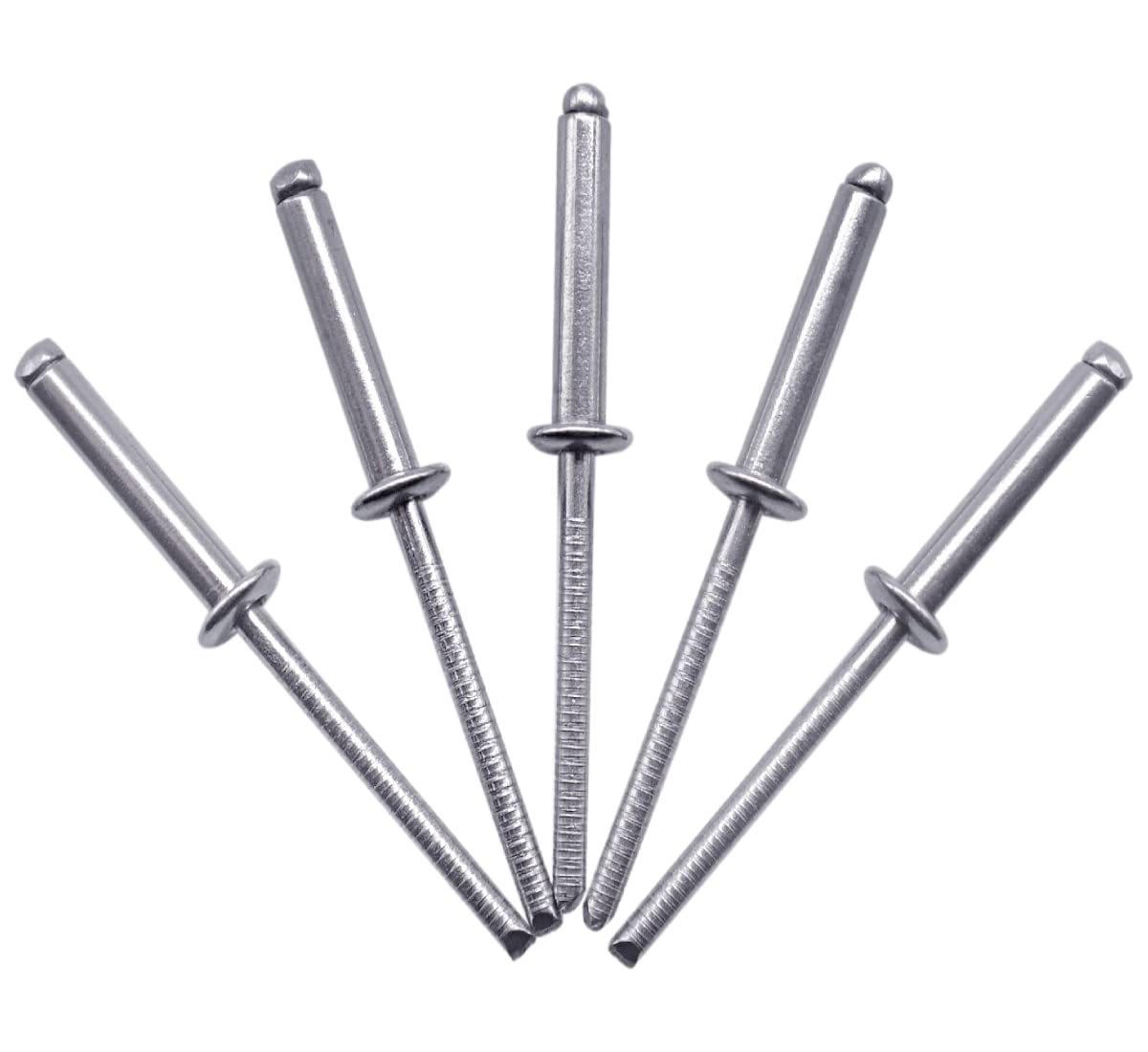 (Pack of 100 pcs) Stainless Steel Blind Rivets 4.0 x 25 mm, Dome Head, Pop Rivets, DIN 7337, A2 Rivet, Grooved Mandrel (100, 4.0 x 25 mm)