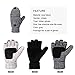 Vbiger Winter Warm Wool Mittens Gloves (Dark Grey)