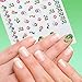 Kicko Nail Decals - 24 Sheets, 30 Decals Per Sheet - Nail Art Stickers Assortment of Colors and Designs - Party Favors, Summer, Prize