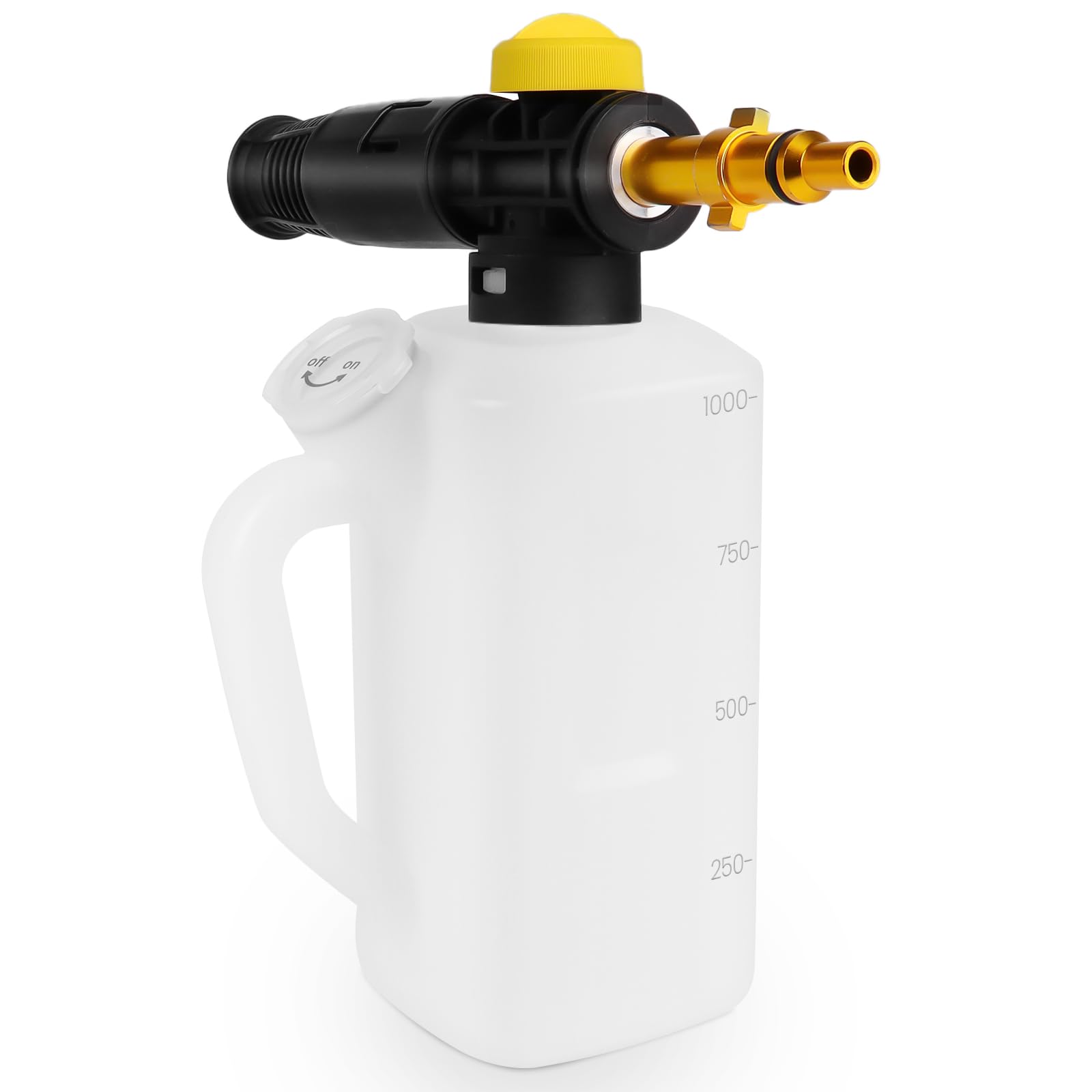 DERASL Snow Foam Lance for Nilfisk-1L Adjustable Sprayer Jet Bottle Nozzle with Shampoo Measuring Cup Foam Cannon Bottle Soap Dispenser for Cleaning Car