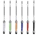 6 Pack XRONG Colors Crystal Capacitive Mini Stylus Universal Touch Screen Pen for Kindle Fire HD, Apple iPad 2