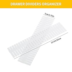 Qozary 42 Pack Adjustable Drawer Organizer Dividers