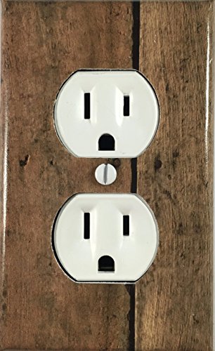 Old Rustic Wood Fence Design Decorative Outlet Wall Plate