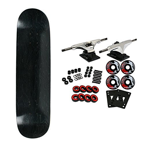 Moose Complete Skateboard STAINED BLACK 8.5 Silver/Black