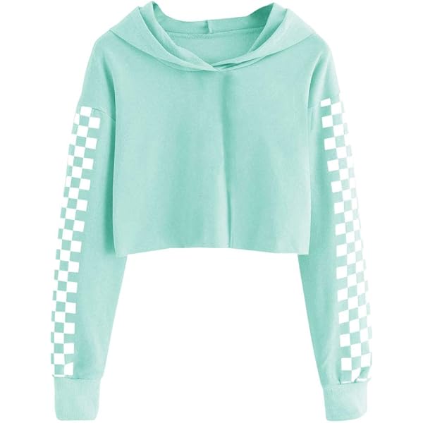 Amazon.com: Imily Bela Kids Crop Tops Girls Striped Long Sleeve Fashion  Hoodies Pullover Sweatshirts Green: Clothing, Shoes \u0026 Jewelry