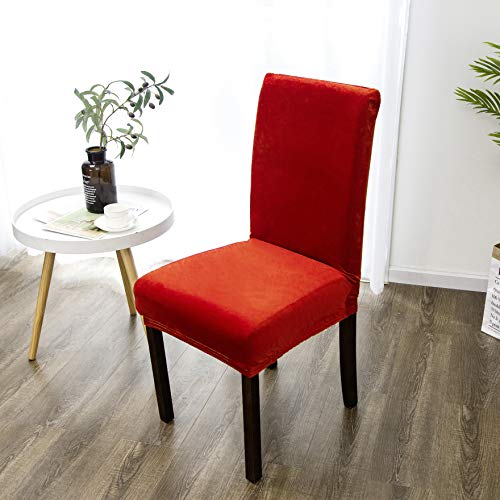 Argstar 2,4,6 Pack Velvet Dining Rooms Chair Covers, Velvet Slipcover