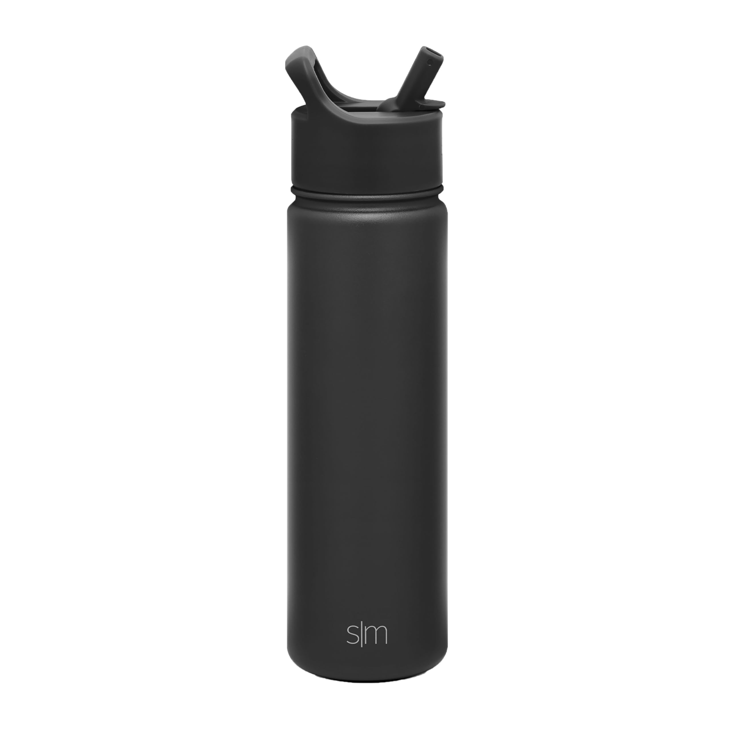 Photo 1 of Simple Modern Water Bottle with Straw Lid Vacuum Insulated Stainless Steel Metal Cup Bottles | Reusable Leak Proof BPA-Free Flask for Gym Sports | Summit Collection | 22oz, Midnight Black