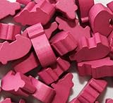 18 Pink Pigs Wooden Board Game Pieces for Agricola