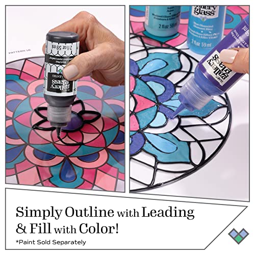 Gallery Glass Liquid Leading, Black 8 fl oz Leading Perfect For Stained