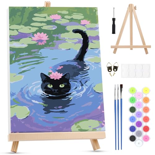 Black Cat, Lotus Flowers
