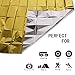 Defler Emergency Foil Blanket Pack of 10,Mylar Thermal Blankets Extra Large Gold Foil Space Blanket for NASA,Outdoors, Camping, Hiking,Survival,Marathos or First Aid (82″ X 62″,Pack of 10)thumb 4