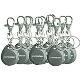 Seco-Larm PR-K1K1-AQ Pack of 10 Enforcer Proximity Keyfobs, 125kHz EM125 Access Control Tags, Compatible with All Seco-Larm Readers, 1-1/4" x 1-1/2" x 1/4" (30x36x8 mm)