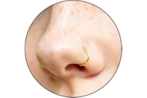 Tiny FAKE Nose Ring Hoop 22 G - Faux Clip On Nose Piercings Hoop - 14K Gold Filled fake Nose Hoop