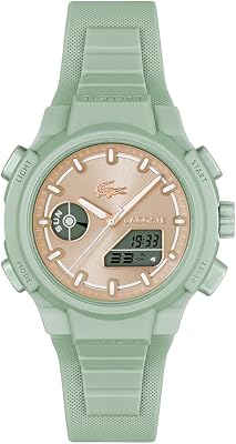 Reloj de Cuarzo Multifuncional Analógico-Digital para Mujer Colección LC33 con Correa de Silicona Verde - 2001433