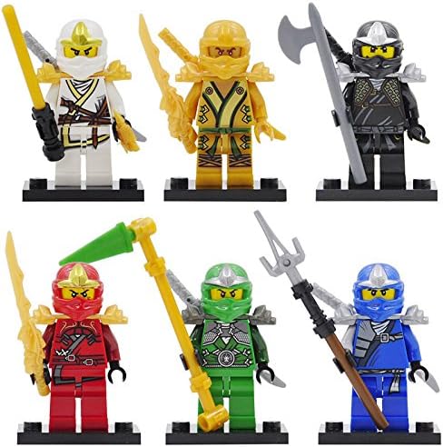 6pcs Phantom NINJAGO Lloyd Jay Kai Zane Building Blocks Minifigures Gifts Toys