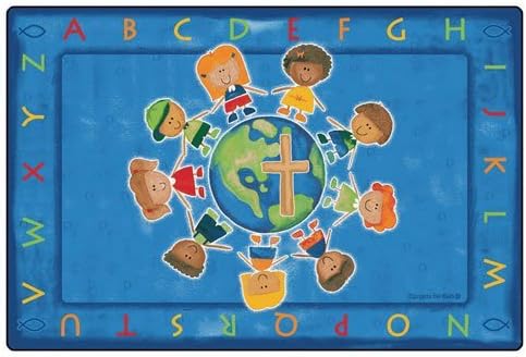 All God's Children Circletime Rug 4' x 6' by Carpets for Kids