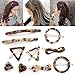 10 Pcs Acrylic Resin Hair Clips Set Minimalist Hollow Geometric Hair Pins Circle Triangle Bowknot Hair Barrettes Hair Claw Clamps Hair Styling Accessories for Women Ladies