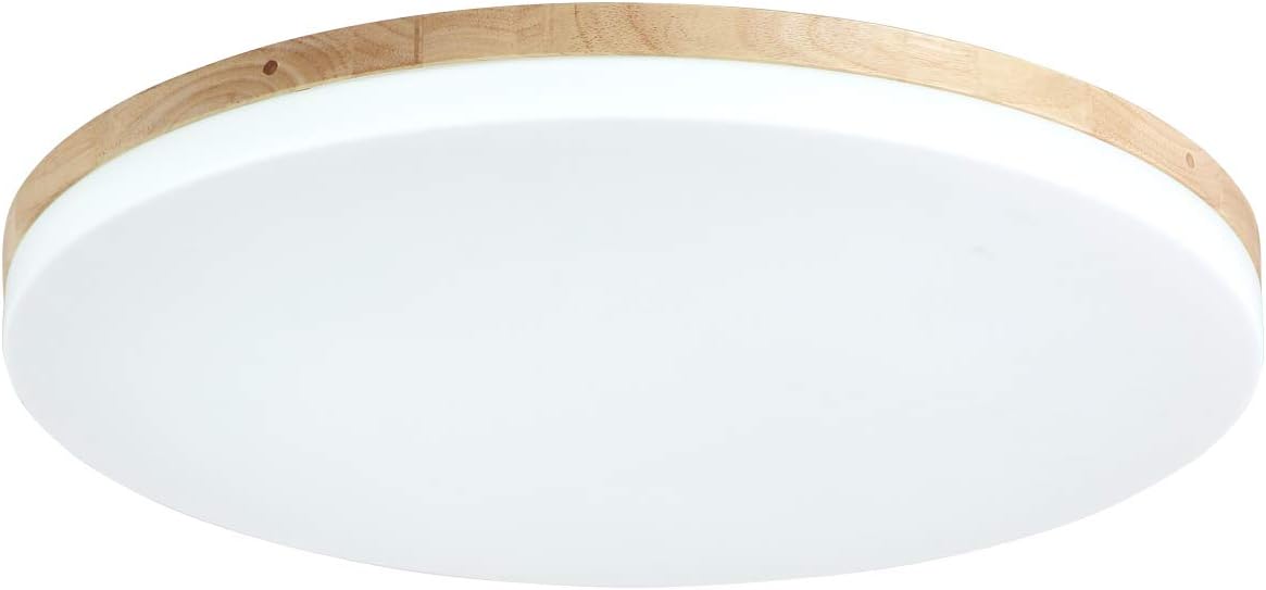 BEHWU Deckenleuchte Holz Dicke 5 cm Deckenleuchte LED Rund Holz Decken
