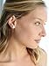 Mariell Ivory Freshwater Pearl Stud Clip On Earring for Women, 9mm, Non-Pierced Earring Birthday Gift