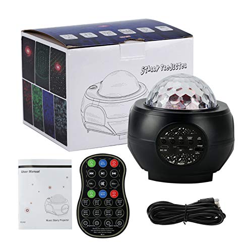 LED26 Colors Star Projector Night Light,Projector with Remote Control & Music Speaker Starry Projector for,Christmas Halloween Gifts,Baby Kids Adults Bedroom/Game Room/Home Theatre (Black)