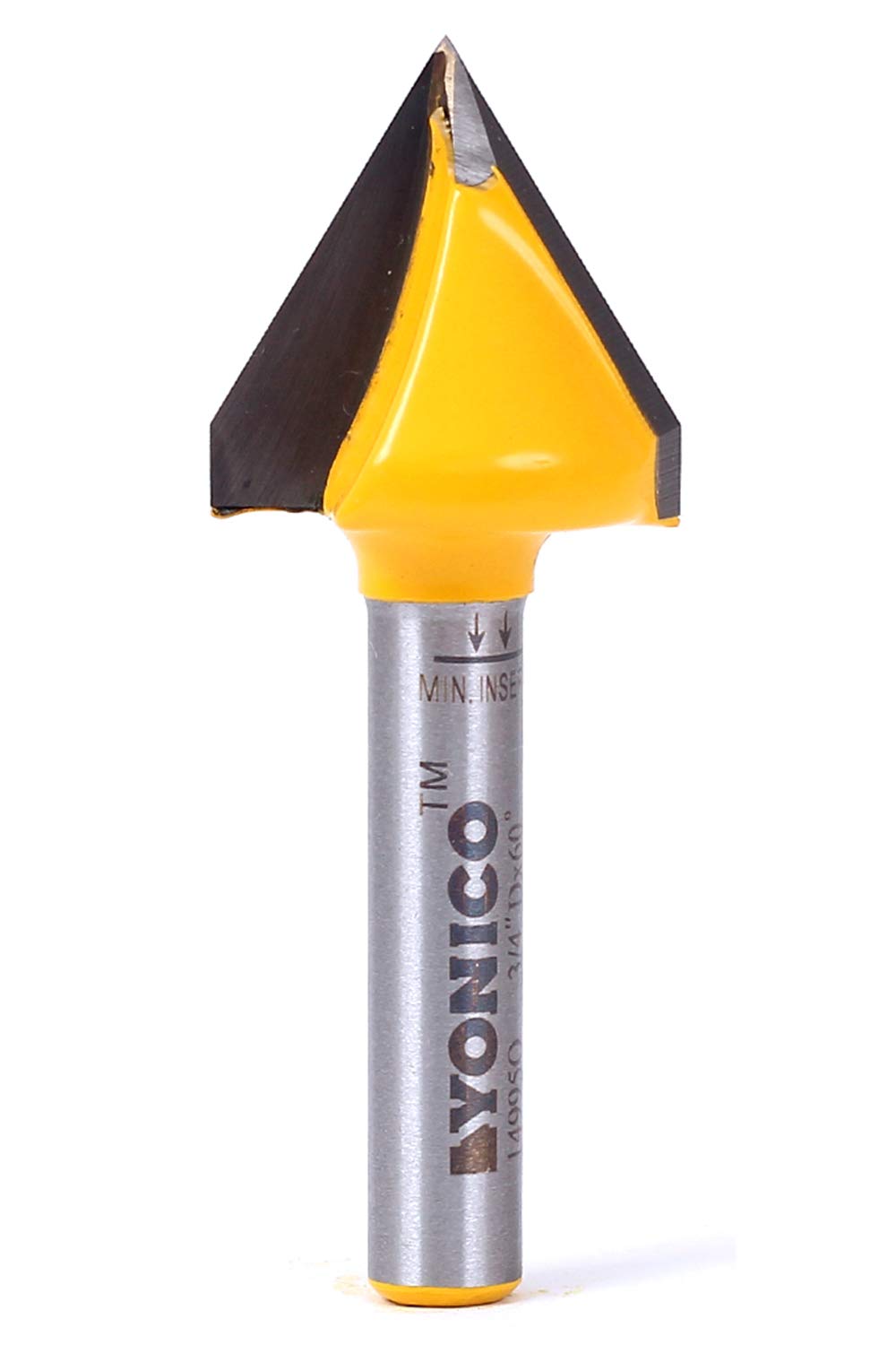 YONICO V Groove Router Bit 60 Degree X 3/4-Inch Diameter 1/4-Inch Shank 14995q