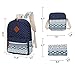 Veenajo Casual Lightweight Cute Dot Canvas Laptop Bag Shoulder Bag School Backpack (DarkBlue)