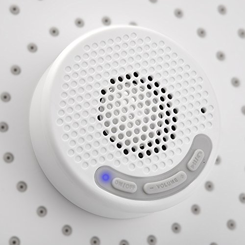 YOO.MEE Music Shower Head with Waterproof Music Speaker for Music or Phone-White-Portable Outdoor Camping Waterproof Shower Speakers