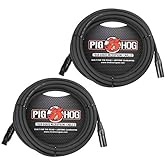 Pig Hog XLR 25 Foot 2 Pack Tour Grade Microphone Cables