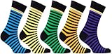 Socks n Socks-Men's 5-pair Luxury Fun Cool Cotton Colorful Dress Socks Gift Box