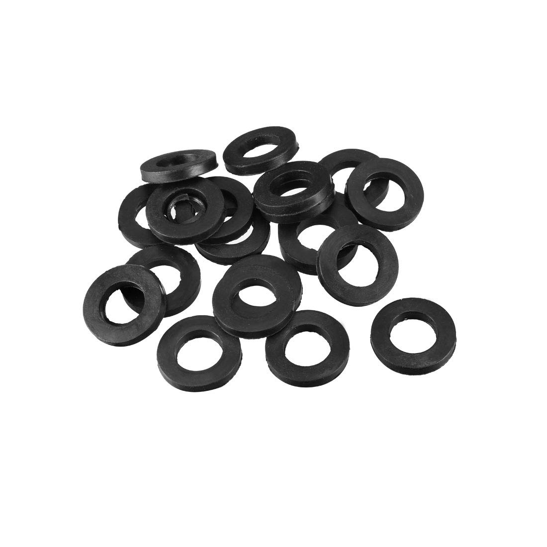 sourcing map Rubber Flat Washers 20mm OD 10mm ID 3mm Thickness for Faucet Pipe Water Hose, Pack of 20