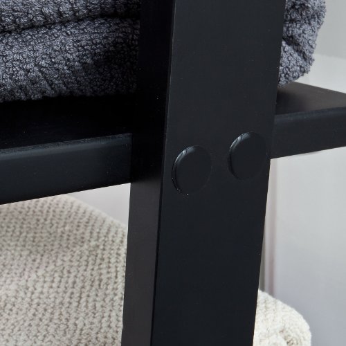 image for SoBuy Haotian Modern Leaning ladder book shelf made of wood with four 