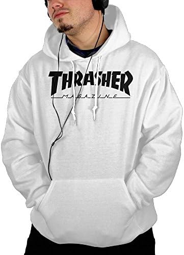 3D Thrasher Magazine Mens Hooded Pullover With Pocket Casual Hoodies Sweatshirt M